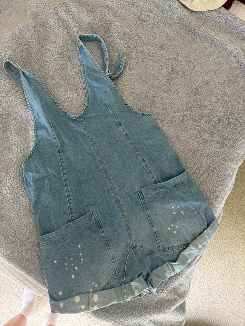 We The Free Light Blue Denim Women’s One-Piece Romper